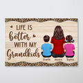 Grandma Grandkid Leopard Personalized Poster
