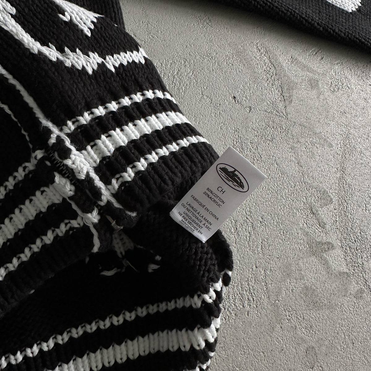 Corteiz heavy knit jacquard sweater